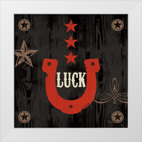 Saddle Up Icon I White Modern Wood Framed Art Print by Pela Studio
