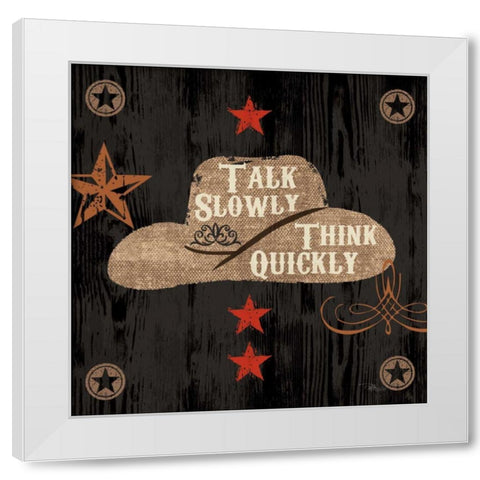 Saddle Up III White Modern Wood Framed Art Print by Pela Studio