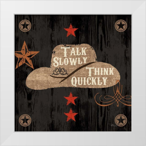 Saddle Up III White Modern Wood Framed Art Print by Pela Studio