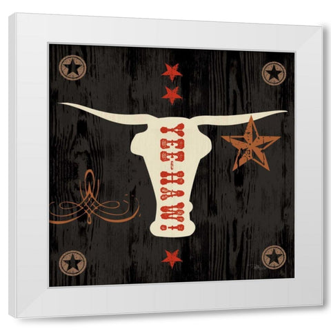 Saddle Up Icon IV White Modern Wood Framed Art Print by Pela Studio