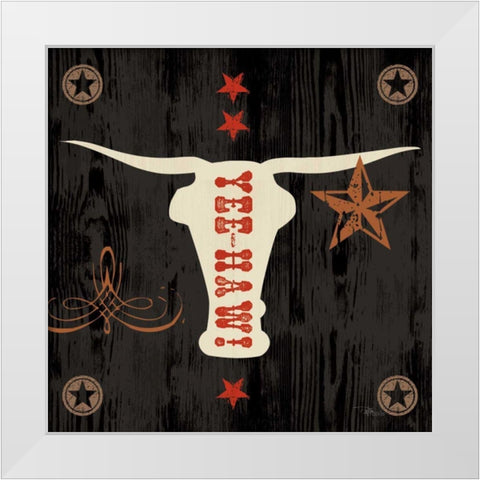 Saddle Up Icon IV White Modern Wood Framed Art Print by Pela Studio