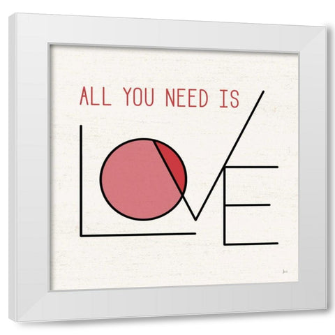 Love Letters I White Modern Wood Framed Art Print by Aiken, Jess