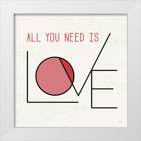 Love Letters I White Modern Wood Framed Art Print by Aiken, Jess