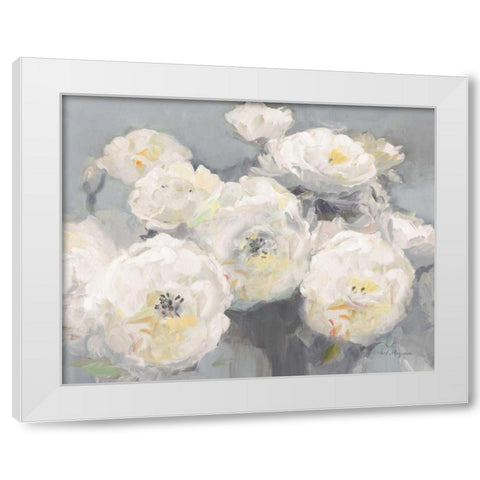 Wild Roses Gray Crop White Modern Wood Framed Art Print by Hageman, Marilyn