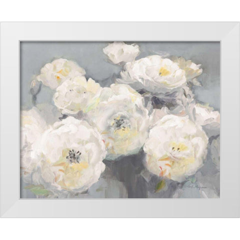 Wild Roses Gray Crop White Modern Wood Framed Art Print by Hageman, Marilyn