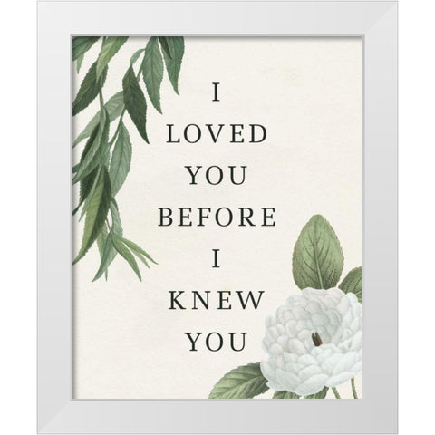 Victorian Garden Sentiment I White Modern Wood Framed Art Print by Wild Apple Portfolio