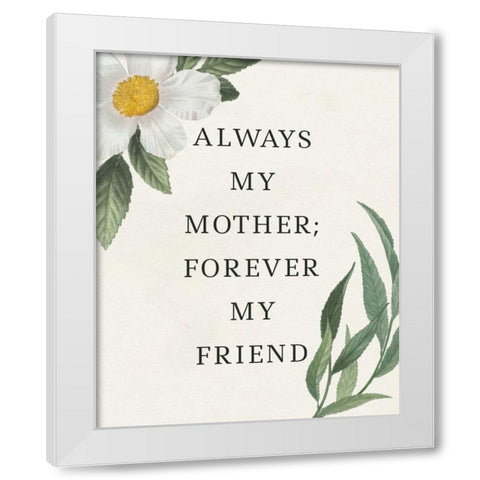 Victorian Garden Sentiment II White Modern Wood Framed Art Print by Wild Apple Portfolio