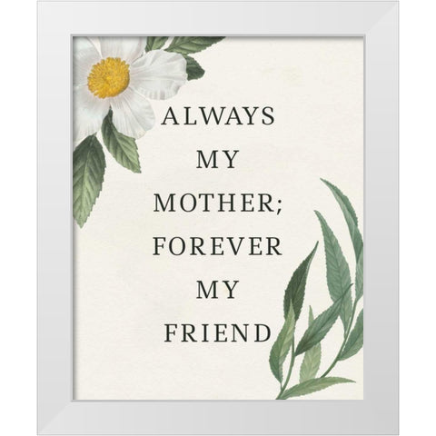 Victorian Garden Sentiment II White Modern Wood Framed Art Print by Wild Apple Portfolio