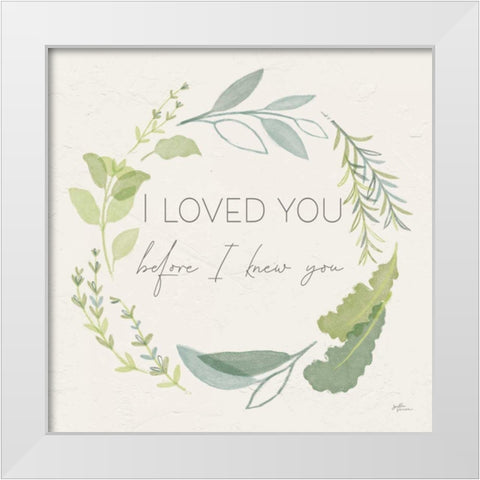 Fine Herbs Sentiment I White Modern Wood Framed Art Print by Penner, Janelle