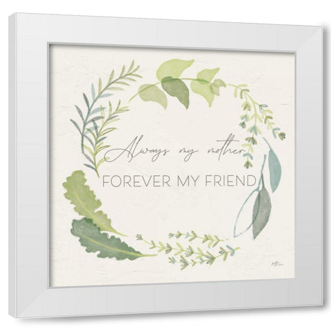 Fine Herbs Sentiment II White Modern Wood Framed Art Print by Penner, Janelle