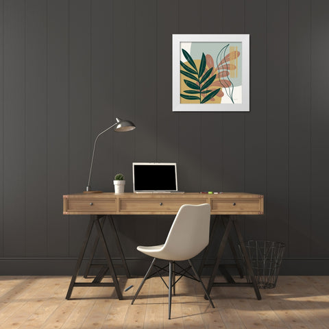 Mid Century Modern I Light White Modern Wood Framed Art Print by Thorns, Becky