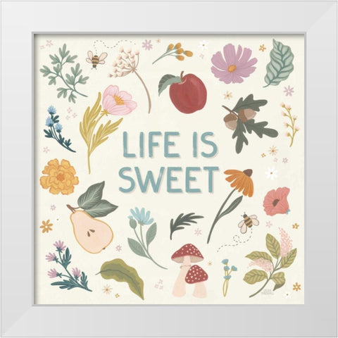 September Sweetness II White Modern Wood Framed Art Print by Marshall, Laura