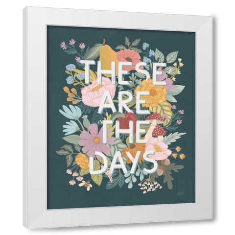 September Sweetness V White Modern Wood Framed Art Print by Marshall, Laura