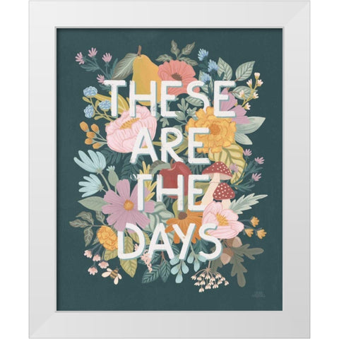 September Sweetness V White Modern Wood Framed Art Print by Marshall, Laura