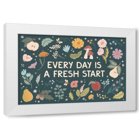 September Sweetness I Dark White Modern Wood Framed Art Print by Marshall, Laura