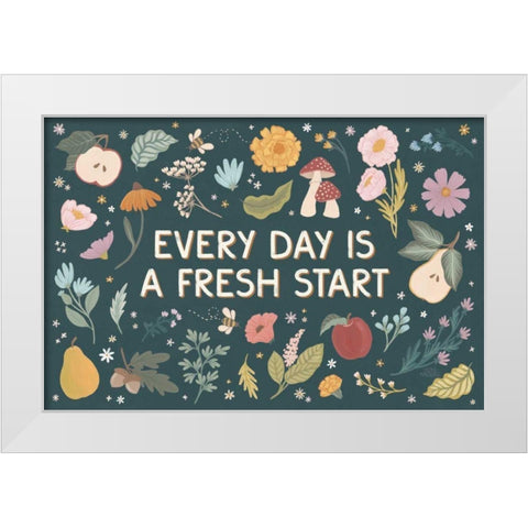 September Sweetness I Dark White Modern Wood Framed Art Print by Marshall, Laura