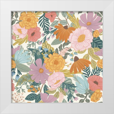 September Sweetness Pattern VIIA White Modern Wood Framed Art Print by Marshall, Laura