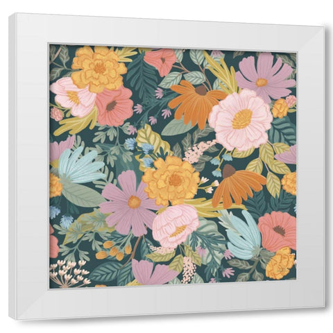 September Sweetness Pattern VIIB White Modern Wood Framed Art Print by Marshall, Laura
