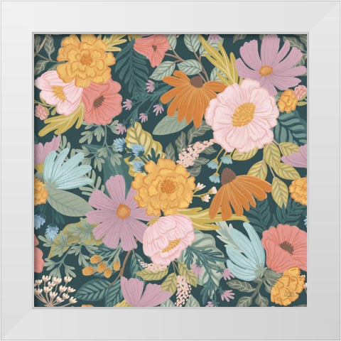September Sweetness Pattern VIIB White Modern Wood Framed Art Print by Marshall, Laura