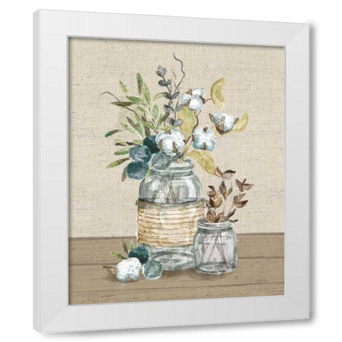 Cotton Bouquet III No Pattern White Modern Wood Framed Art Print by Urban, Mary