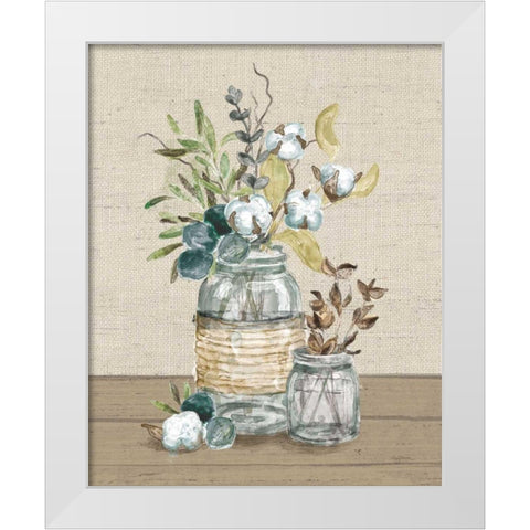 Cotton Bouquet III No Pattern White Modern Wood Framed Art Print by Urban, Mary