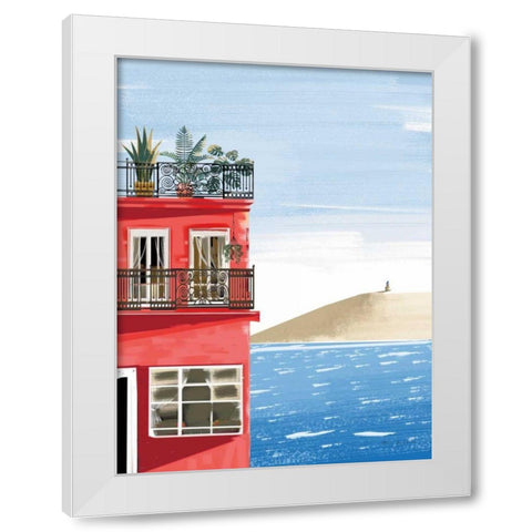 Las Palmas I White Modern Wood Framed Art Print by Escalante, Omar