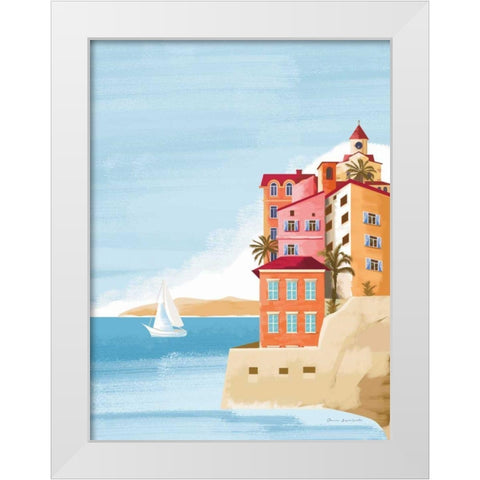 Las Palmas III White Modern Wood Framed Art Print by Escalante, Omar