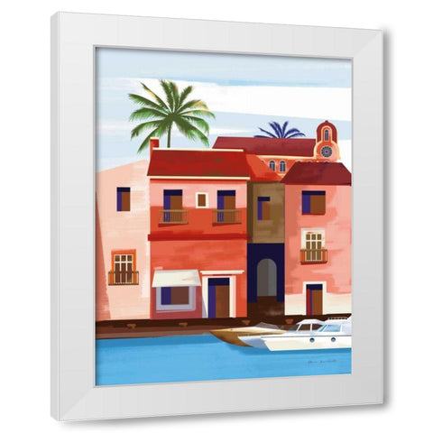 Las Palmas IV White Modern Wood Framed Art Print by Escalante, Omar