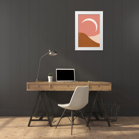Desert Sunrise II White Modern Wood Framed Art Print by Paschke, Chris