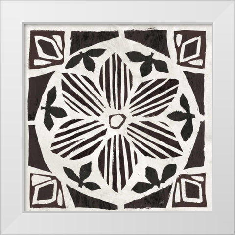 Woodcut Christmas IX White Modern Wood Framed Art Print by Brissonnet, Daphne