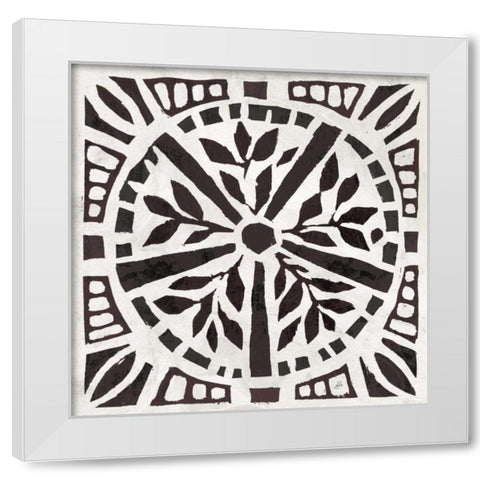Woodcut Christmas X White Modern Wood Framed Art Print by Brissonnet, Daphne