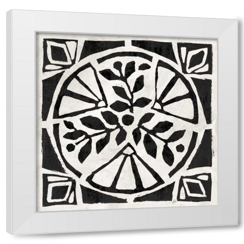 Woodcut Christmas XII White Modern Wood Framed Art Print by Brissonnet, Daphne
