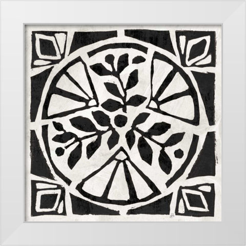 Woodcut Christmas XII White Modern Wood Framed Art Print by Brissonnet, Daphne