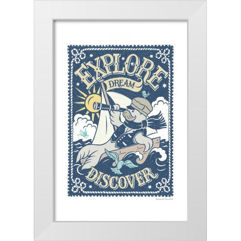 Explore Discover White Modern Wood Framed Art Print by Snowdon, Alexandra