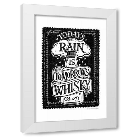 Whisky Rain White Modern Wood Framed Art Print by Snowdon, Alexandra