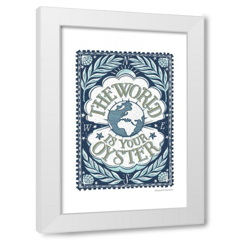 World is Your Oyster White Modern Wood Framed Art Print by Snowdon, Alexandra