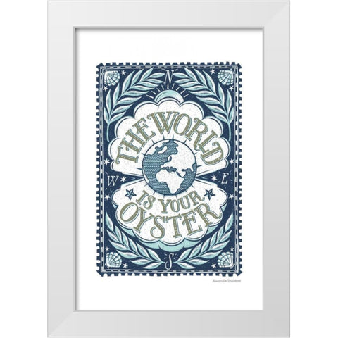World is Your Oyster White Modern Wood Framed Art Print by Snowdon, Alexandra