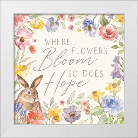 Happy Easter III White Modern Wood Framed Art Print by Vassileva, Silvia