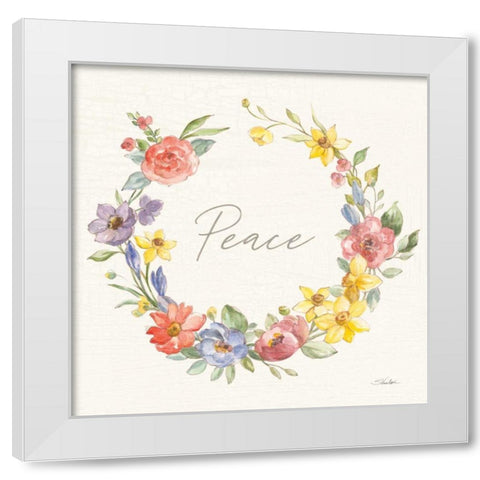 Happy Easter V White Modern Wood Framed Art Print by Vassileva, Silvia