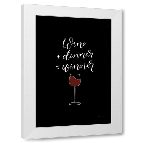 Kitchen Words III BW I White Modern Wood Framed Art Print by Thorns, Becky