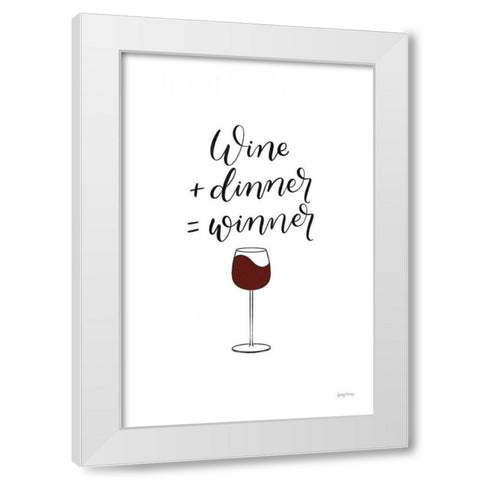 Kitchen Words III BW II White Modern Wood Framed Art Print by Thorns, Becky