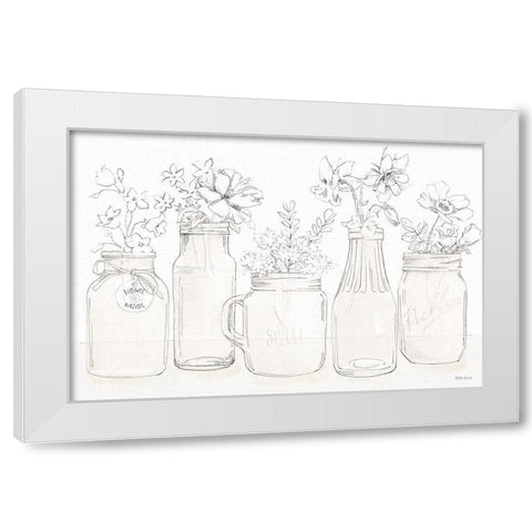 Peaceful Petals I Neutral White Modern Wood Framed Art Print by Grove, Beth
