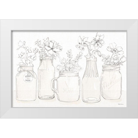Peaceful Petals I Neutral White Modern Wood Framed Art Print by Grove, Beth