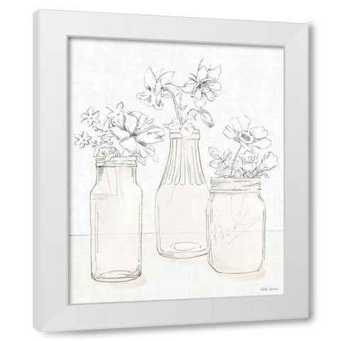 Peaceful Petals III Neutral White Modern Wood Framed Art Print by Grove, Beth