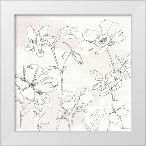 Peaceful Petals VIII Neutral White Modern Wood Framed Art Print by Grove, Beth