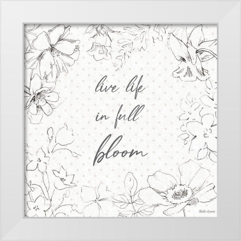 Peaceful Petals X Neutral White Modern Wood Framed Art Print by Grove, Beth