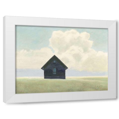 Lonely Landscape I White Modern Wood Framed Art Print by Wiens, James
