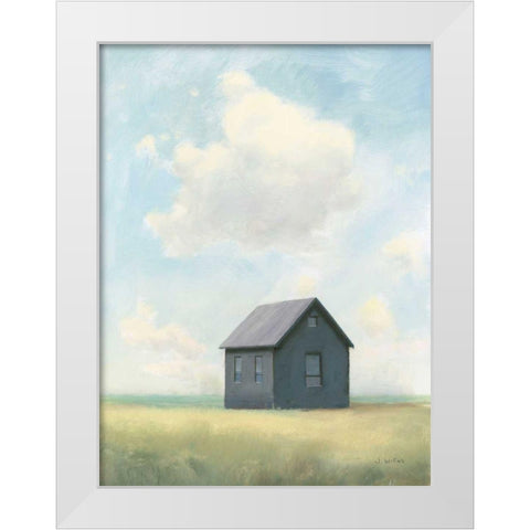 Lonely Landscape III White Modern Wood Framed Art Print by Wiens, James