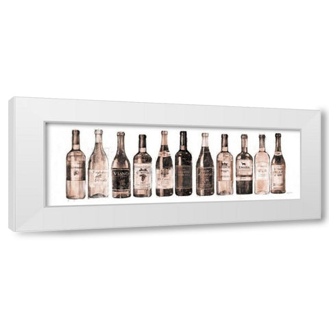 Wine Cellar Red Watercolor Imaya White Modern Wood Framed Art Print by Tillmon, Avery