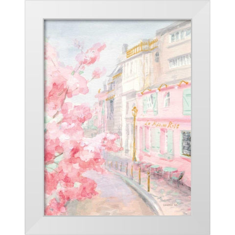 Pastel Paris II White Modern Wood Framed Art Print by Nai, Danhui
